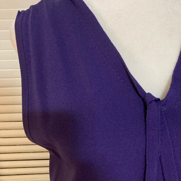 NWT Sag Harbor Purple Sleeveless Sweater Size XL - Picture 6 of 8